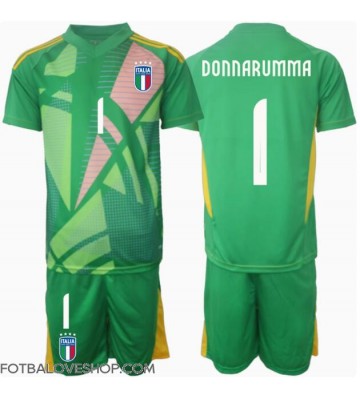 Itálie Gianluigi Donnarumma #1 Brankářské Dětské Venkovní Dres ME 2024 Krátký Rukáv (+ trenýrky)